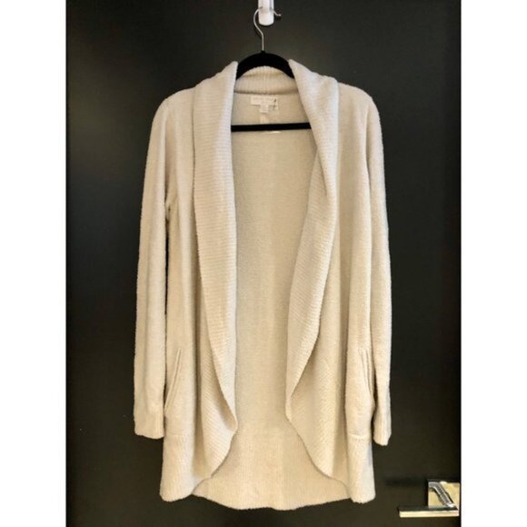 NWOT Barefoot Dreams CozyChic Lite Circle SILVER Cardigan Size L/XL - Picture 4 of 7